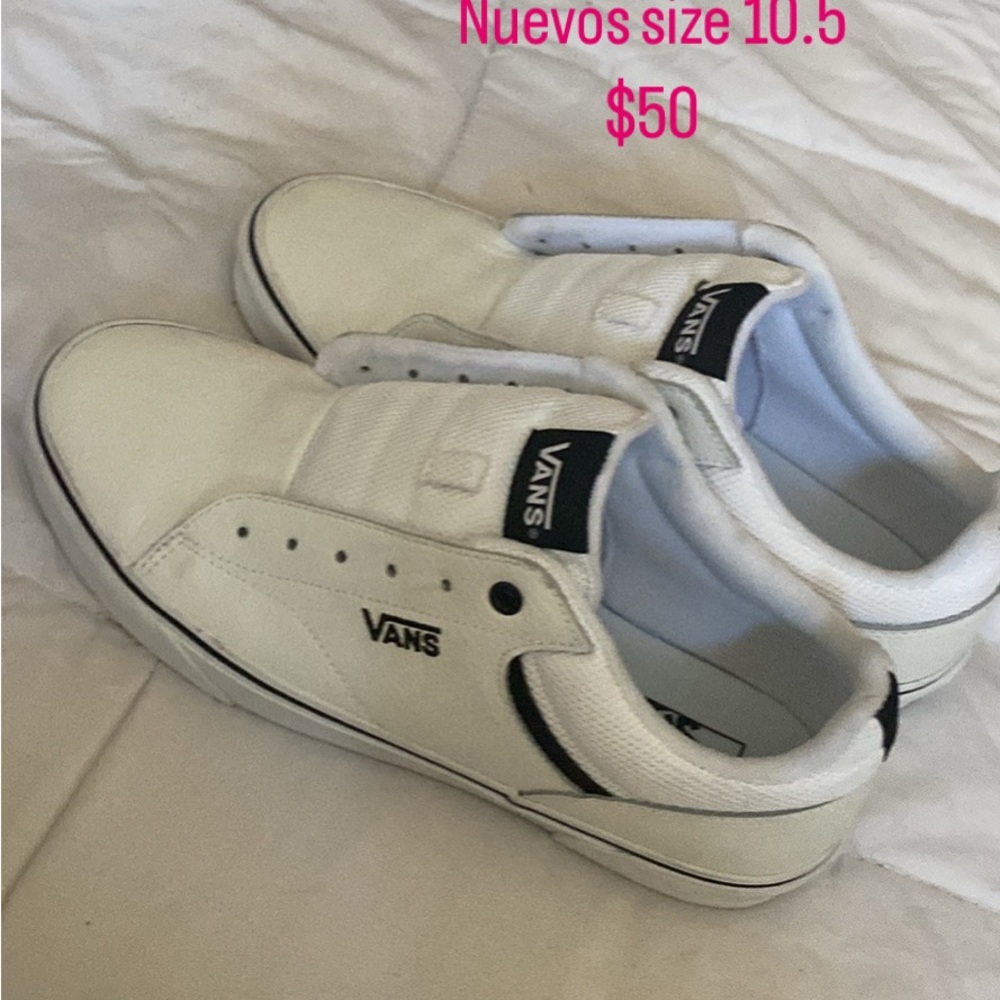 Vans White Sneakers Classic Style Rubber Sole